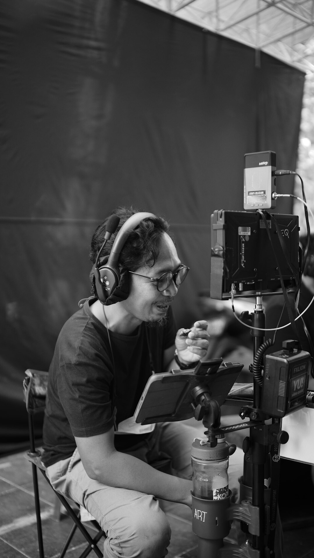 young actor on set